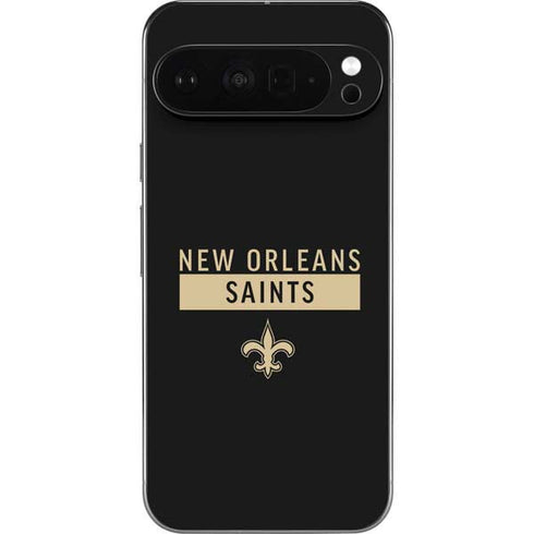 NFL New Orleans Saints Black Performance Series Pixel 9 Pro XL Skin